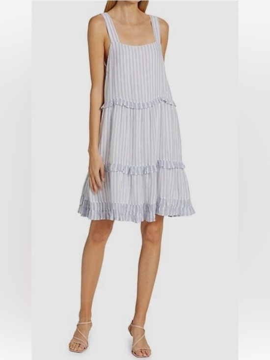 Rails Dresses & Skirts - Rails Sandy mini dress blue iris striped linen blend Medium